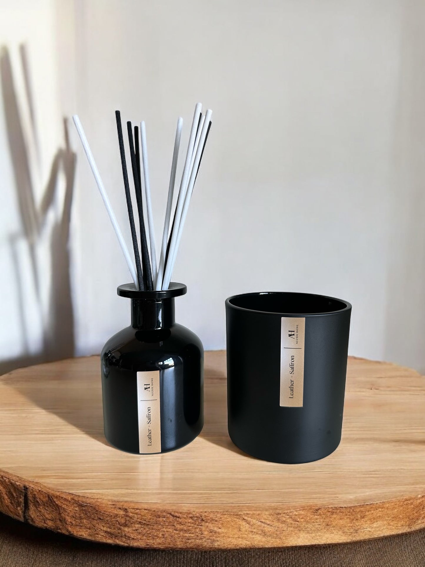 Leather + Saffron Set: Gift Set Noir