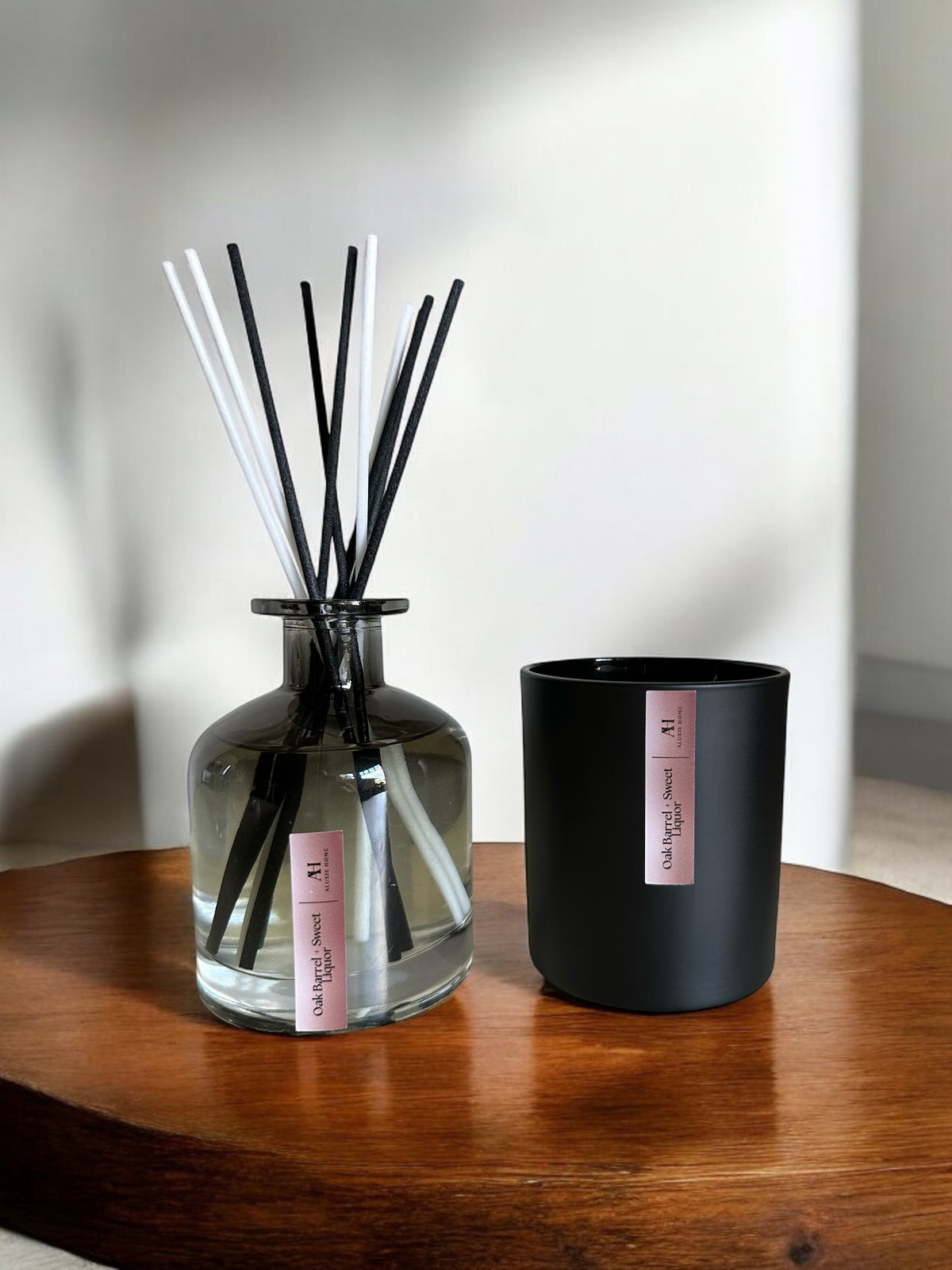 Oak Barrel + Sweet Liquor: Ombre Diffuser & Candle