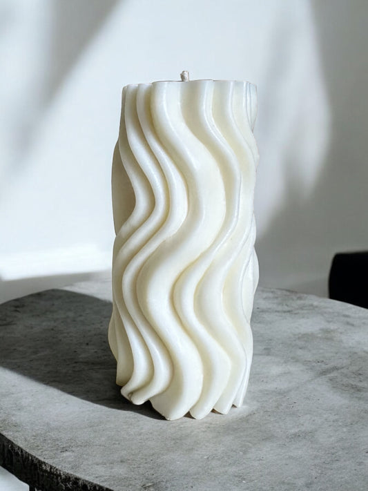 Wave Pillar Candle