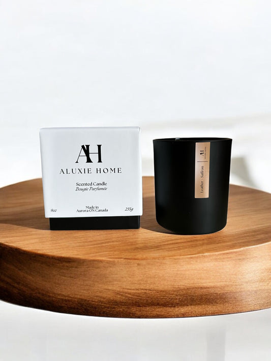 Leather + Saffron | 9oz Candle